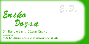 eniko dozsa business card