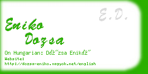 eniko dozsa business card